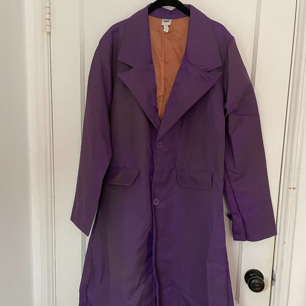 The Joker Purple Knee Length Jacket
